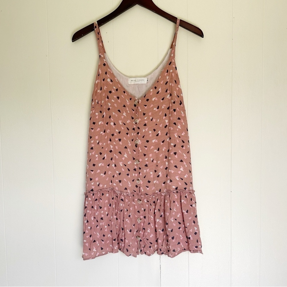 NECTAR CLOTHING Mini Button Dress Small - Picture 1 of 8